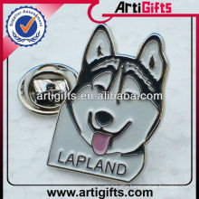 Soft enamel metal dog lapel pin